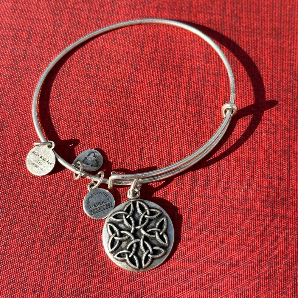 Alex and Ani Silver Endless knot Celtic Charm Bracelet